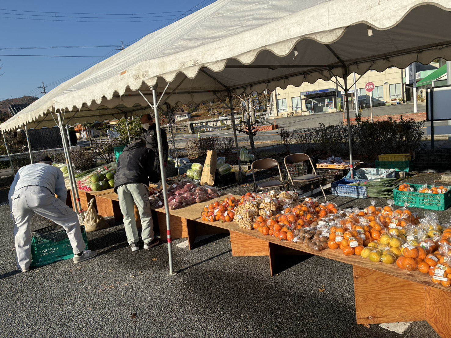 農産物販売の様子