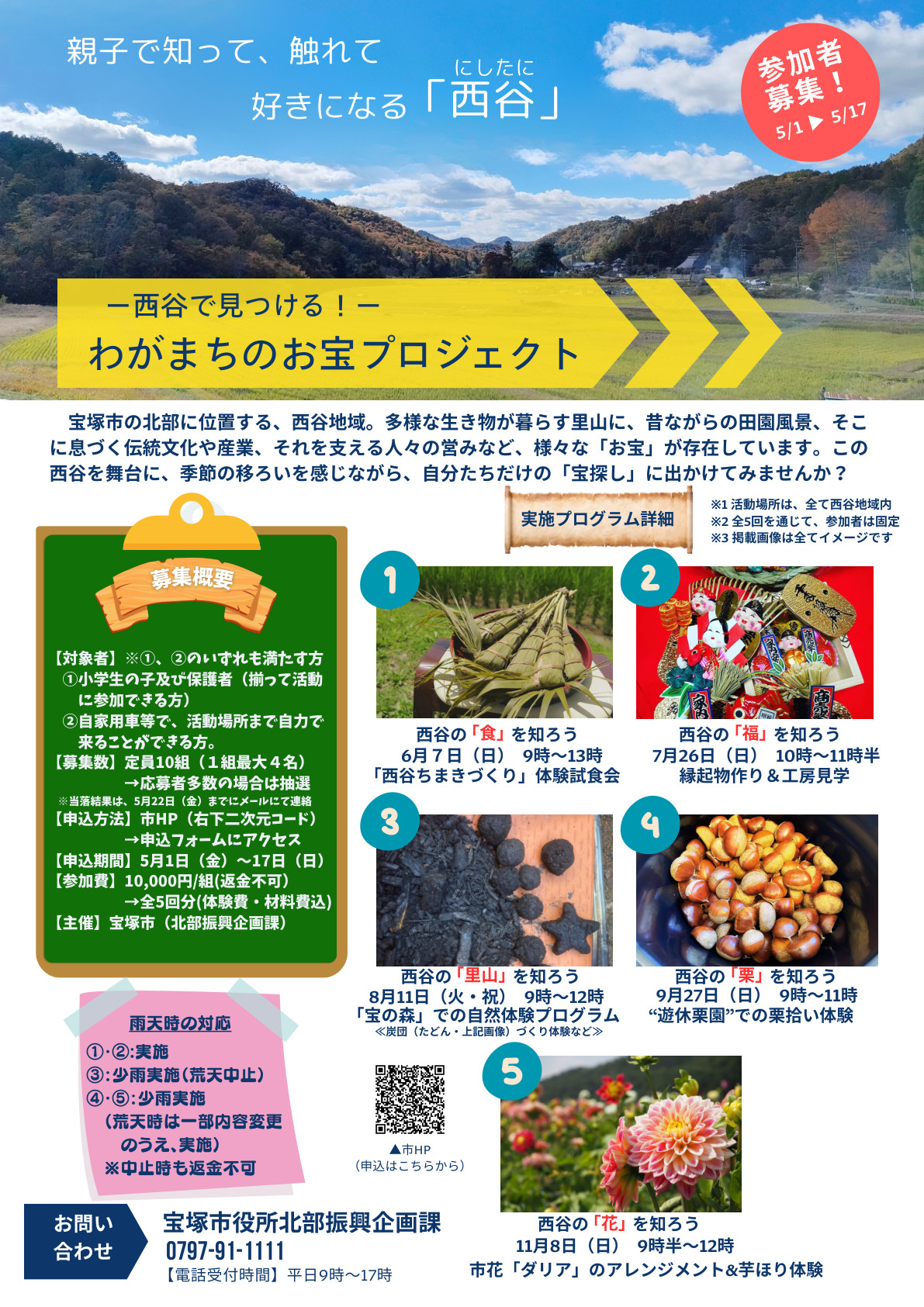 西谷で見つける！わがまちのお宝プロジェクト 募集チラシ